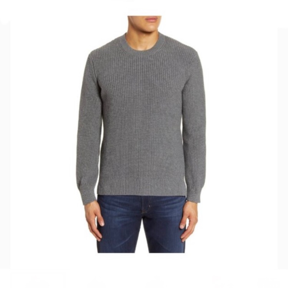 GOODLIFE Slim Fit Knit Crewneck Sweater Grey NWOT